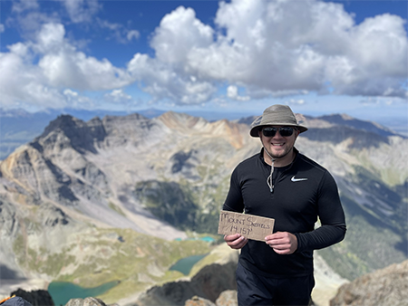 In the summer of 2022, atmospheric research scientist Andrew Dzambo took a hardcore hike to the summit of Mt. Sneffels (elevation: 14,157 feet) in the Rocky Mountains of Colorado, near Telluride.