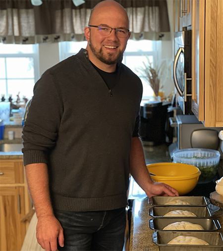 To relax, some scientists bowl, bike, or play badminton. Dzambo bakes. In his Aunt Cindy’s kitchen in Centennial, Colorado, Dzambo reminds us “few things stand the test of time better and longer than Bubba (Grandma) Dzambo’s bread recipe.”