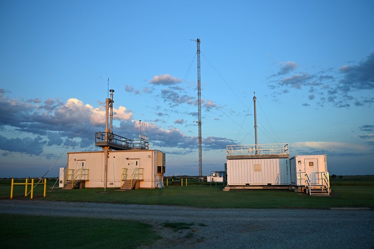 ARM has two side-by-side Aerosol Observing Systems (AOS) at its Southern Great Plains (SGP) Central Facility near Lamont, Oklahoma. Ahmed’s ASR project uses data from SGP. 