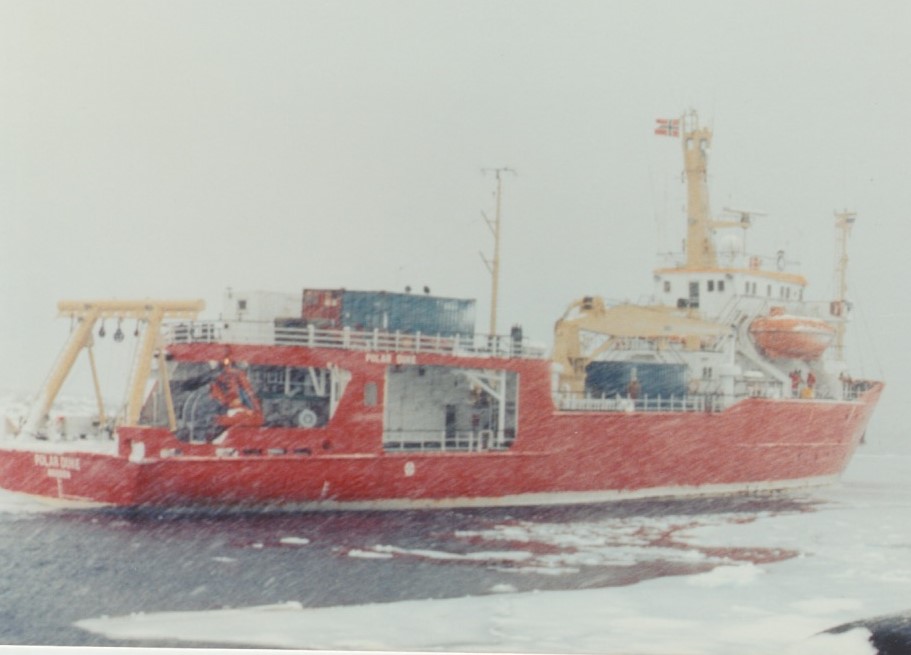 For his first trip to Antarctica, in 1988, Lubin traveled aboard the ice-strengthened research vessel Polar Duke, chartered by the National Science Foundation. Photo is courtesy of Lubin.